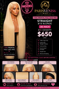 Parisvenis6 30'' Straight 613 Human Wig 200 Density Frontal Wig