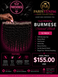 Parisvenis6 Natural Black Virgin Burmese Frontal 13x4 Frontal Only12''