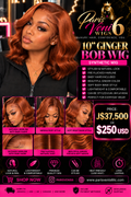 10” Body Wave Ginger  Wig