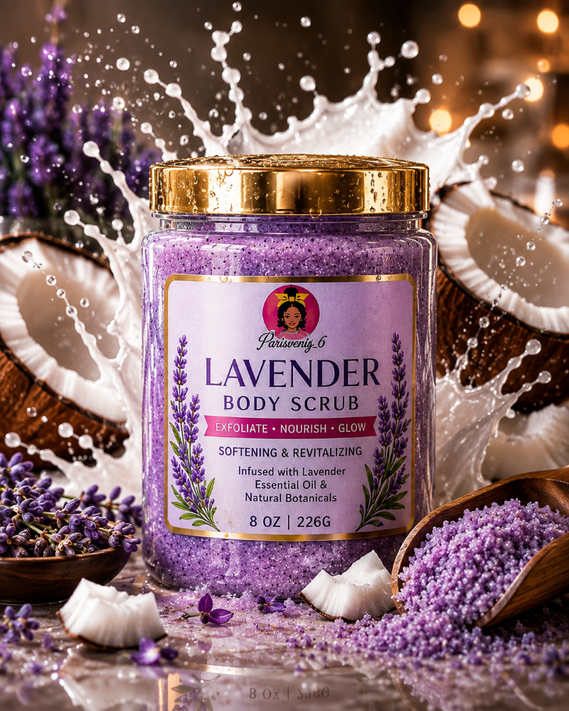 Parisvenis6 Lavender Body Scrub 8oz