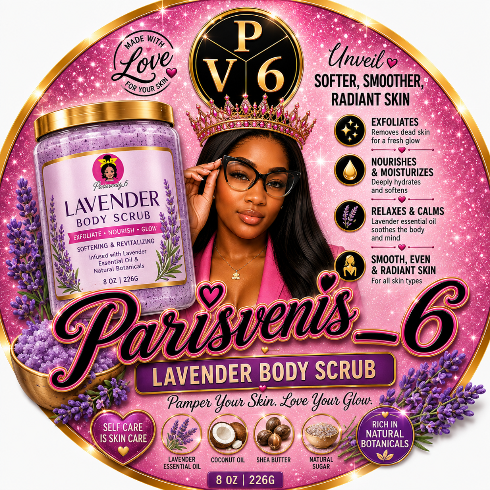 Parisvenis6 Lavender Body Scrub 8oz
