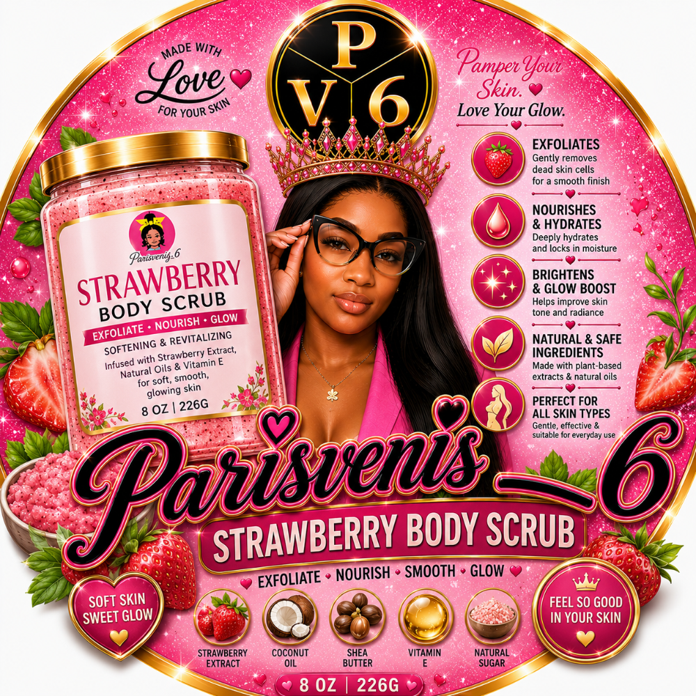 Parisvenis6 Stawberry Body Scrub 8oz
