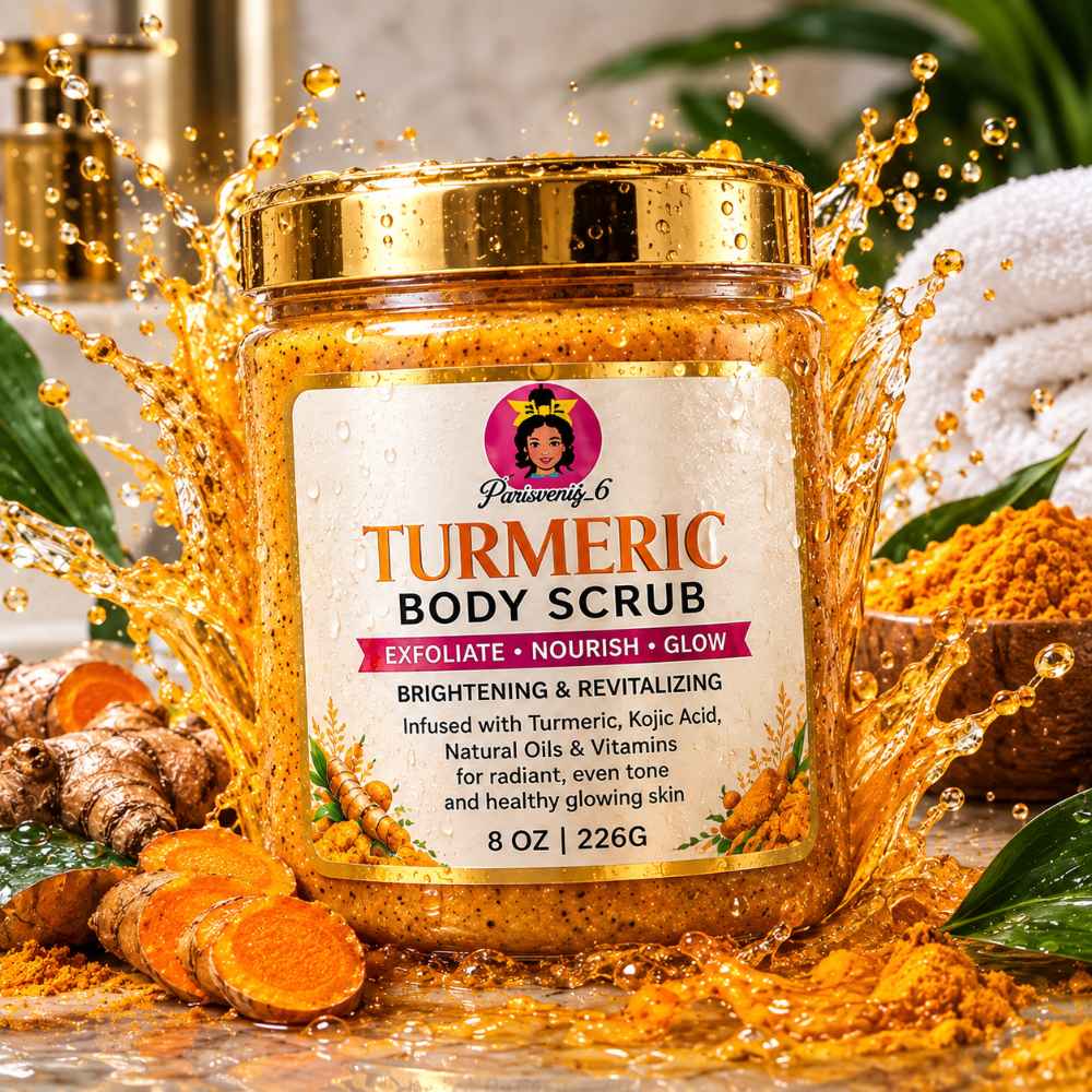 Parisvenis6 Tumeric Body Scrub 8oz