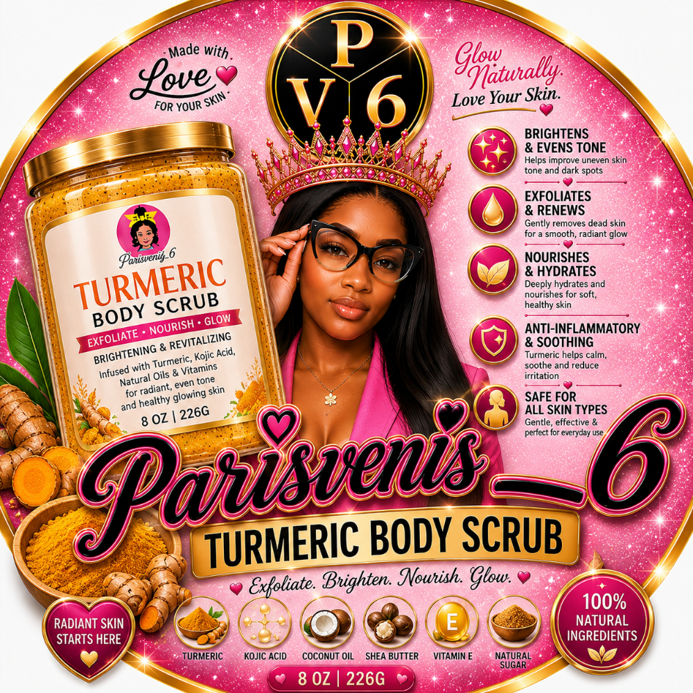 Parisvenis6 Tumeric Body Scrub 8oz