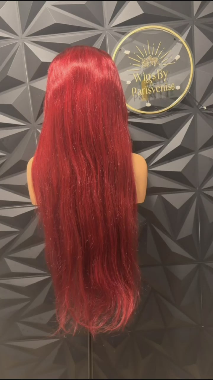 Parisvenis6 Custom 99 J Straight 32'' Human Wig 300 Density 13x6 HD lace